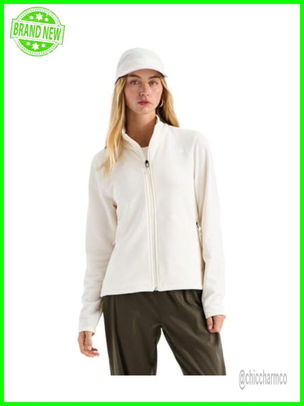 Cedar Trail Grid Fleece Jacket 95% Recycled Polyester Zip Pockets